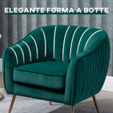 easycomfort easycomfort poltrona da salotto imbottita con braccioli e schienale design moderno gambe in metallo 71x72x73 cm verde ean 8055776915777