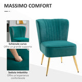 easycomfort easycomfort poltrona moderna in stile scandinavo imbottita e rivestita in tessuto vellutato 56x65 5x82 5cm verde