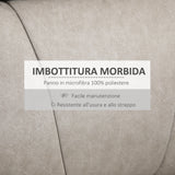 easycomfort easycomfort poltrona reclinabile manualmente 135 con poggiapiedi poggiatesta e braccioli imbottiti 78x96x102 cm grigio