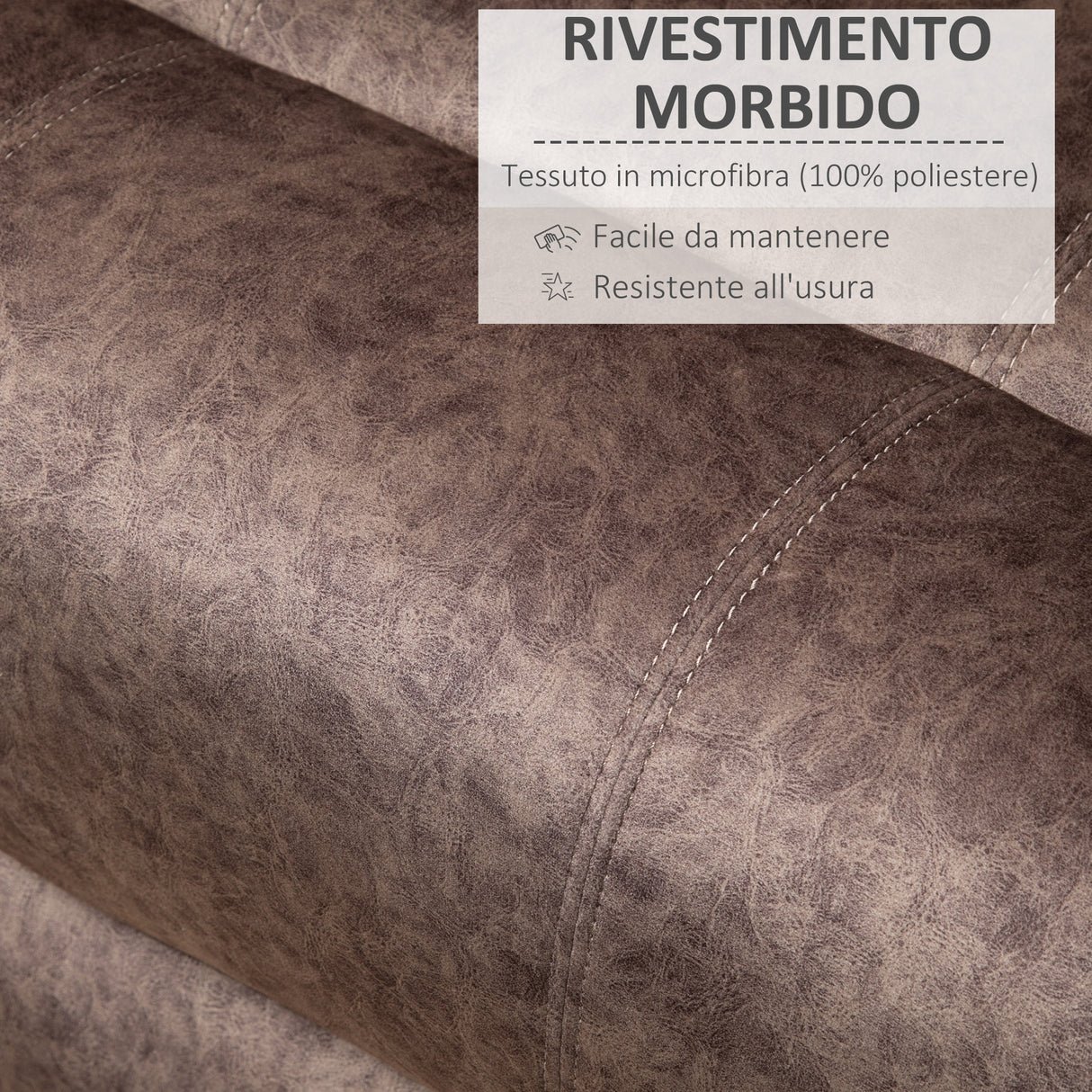 easycomfort easycomfort poltrona relax reclinabile manualmente in tessuto con imbottitura extra marrone