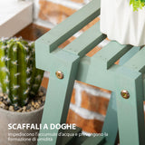easycomfort easycomfort portapiante a 3 livelli in legno di abete per interni ed esterni 76x26x76 cm verde chiaro