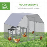 immagine-6-easycomfort-easycomfort-recinto-per-galline-con-telo-di-copertura-per-4-6-polli-in-acciaio-280x190x195-cm