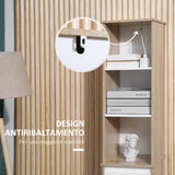 easycomfort easycomfort scaffale bagno salvaspazio in legno mobiletto a colonna con ripiani armadietto e cassetto bianco 32 6x30x171 2cm