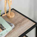 easycomfort easycomfort scaffale libreria asimmetrica in stile industriale in legno e metallo nero 120x32x95cm ean 8054144130903