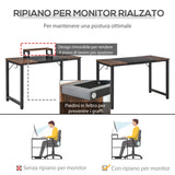 immagine-6-easycomfort-easycomfort-scrivania-con-supporto-per-il-monitor-marrone-nero