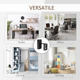 easycomfort easycomfort scrivania pc in legno con 6 ripiani portaoggetti laterali 120x55x120 cm nero