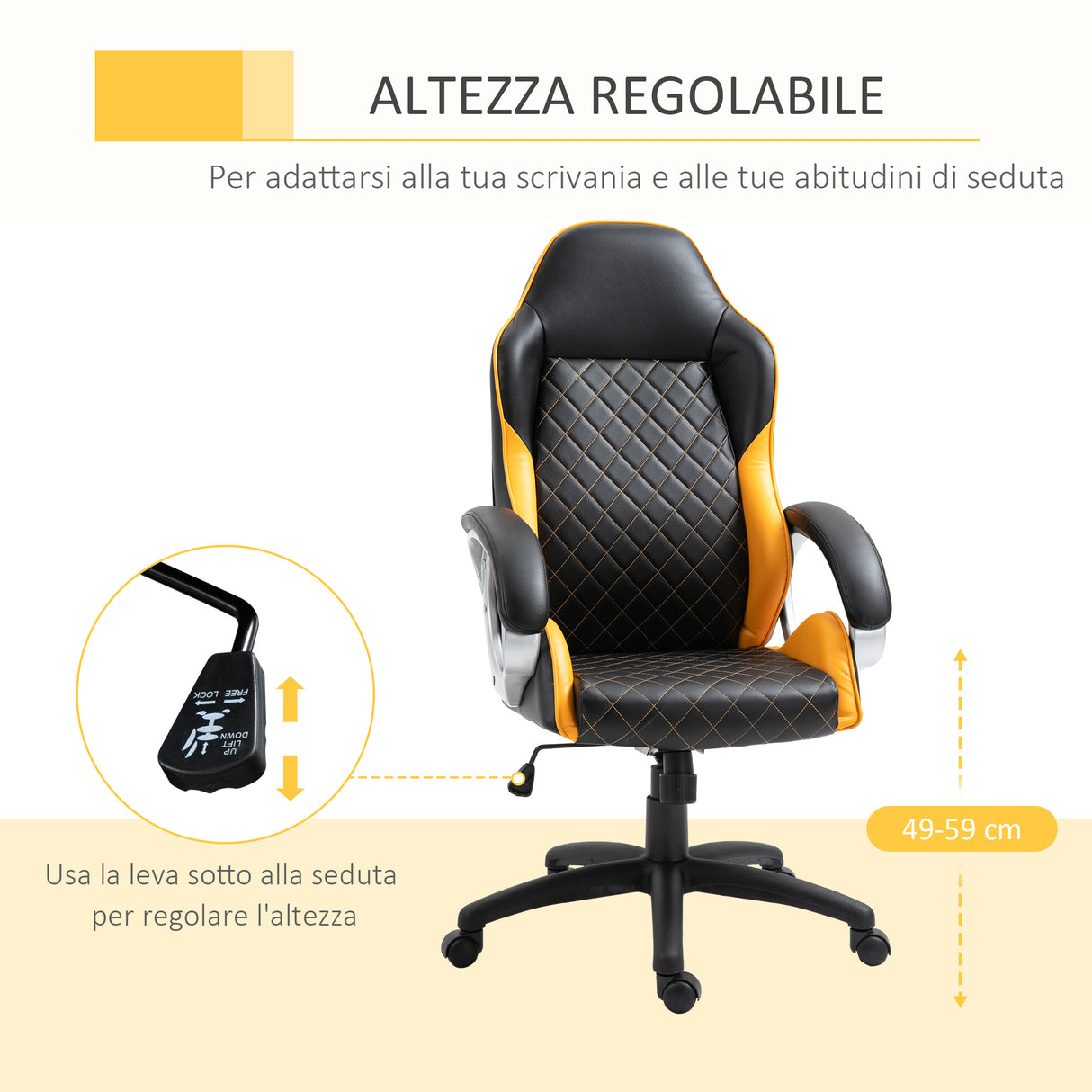 immagine-6-easycomfort-easycomfort-sedia-da-ufficio-ergonomica-con-altezza-regolabile-dondolamento-e-ruote-girevoli-arancione-64-5x72x121-131cm-ean-8055776914541