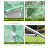 easycomfort easycomfort serra a tunnel con porta avvolgibile e finestre copertura pe e struttura in acciaio 1 5x3x2m verde