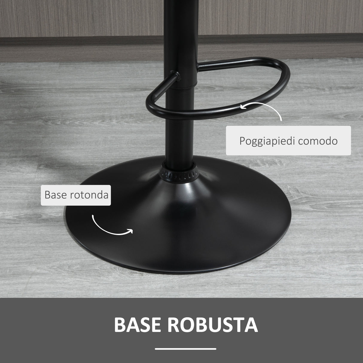 easycomfort easycomfort set 2 sgabelli da bar ad altezza regolabile con seduta ergonomica e poggiapiedi sgabelli alti in effetto velluto e metallo 47x51 5x92 114 cm grigio