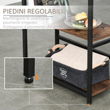 easycomfort easycomfort set tavolo alto con 2 sgabelli e scaffale stile industriale in metallo e legno arredamento moderno bar e cucina marrone rustico ean 8054144139098