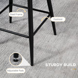 easycomfort easycomfort sgabelli da cucina set 2 pz in poliestere acciaio e gommapiuma con poggiapiedi regolabile 52x53x93 cm