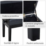 easycomfort easycomfort sgabello per pianoforte con vano contenitore e altezza regolabile nero ean 8055776913476