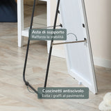 easycomfort easycomfort specchio da terra e parete con struttura in alluminio per camera ingresso e bagno 45x37x158 5cm