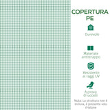 easycomfort easycomfort telo per serra in pe con 6 finestre porta avvolgibile e bordi interrati 3x2x2 m verde