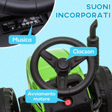 easycomfort easycomfort trattore elettrico per bambini 3 6 anni con rimorchio rimovibile batteria 12v e telecomando verde