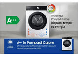 asciugatrice a pompa di calore 9kg samsung dv90bb5245aes3 optimal dry classe a ___