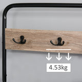 easycomfort easycomfort appendiabiti con panca e scarpiera in stile industriale mobile per ingresso vintage in legno e acciaio nero ean 8054111842228