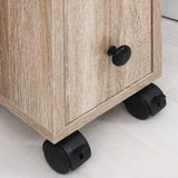 easycomfort easycomfort armadietto da bagno a colonna mobile bagno con 4 ruote 1 cassetto 1 armadietto con anta 2 armadietti aperti color rovere 18x30x68 5 cm ean 8054111841085