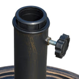 easycomfort easycomfort base per ombrellone rotonda da 12kg in resina con decorazione per pali da 38mm e 48mm 45x33cm bronzo