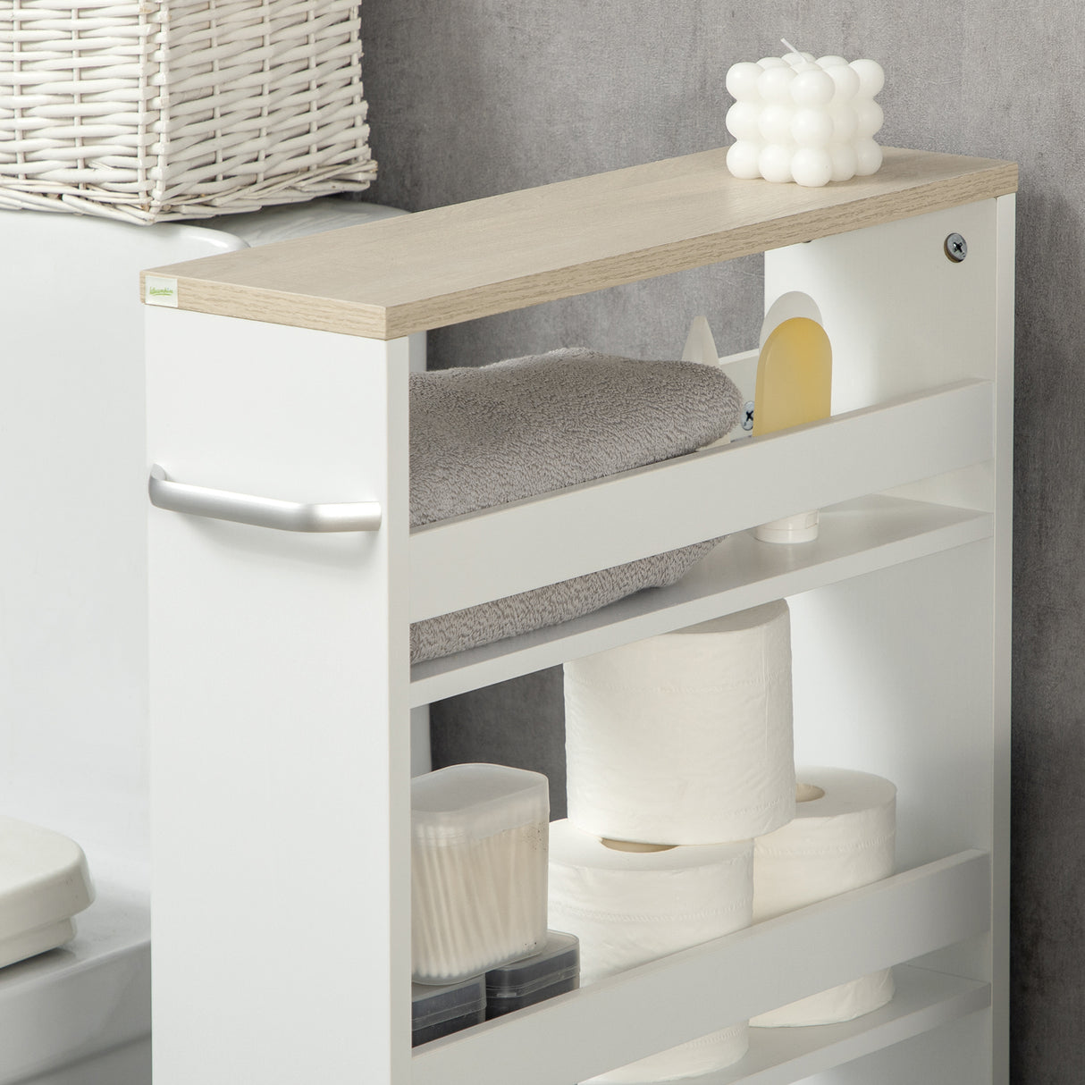 immagine-7-easycomfort-easycomfort-carrello-bagno-salvaspazio-a-3-ripiani-con-rotelle-e-maniglia-in-legno-48x15x80cm-bianco