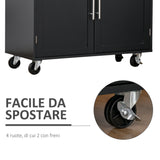 immagine-7-easycomfort-easycomfort-carrello-da-cucina-con-cassetti-portaspezie-e-armadietto-carrelloda-portata-con-4-ruote-e-piano-di-lavoro-in-legno-109x40x89cm-nero