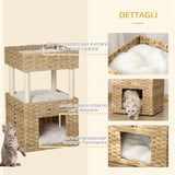 immagine-7-easycomfort-easycomfort-casetta-per-gatti-a-3-livelli-in-rattan-pe-con-cuscini-lavabili-in-peluche-40x40x70cm