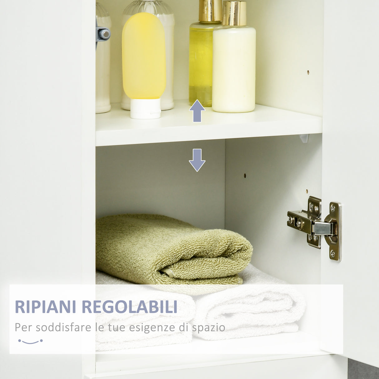 easycomfort easycomfort colonna bagno con cassetto e 2 armadietti bianco lucido 30x28x170cm