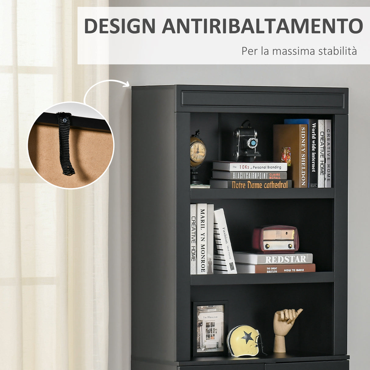 immagine-7-easycomfort-easycomfort-credenza-cucina-in-legno-con-ripiani-e-armadietto-2-ante-con-mensole-regolabili-74-6x35-5x182-5cm