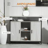 immagine-7-easycomfort-easycomfort-credenza-moderna-in-legno-con-2-armadietti-e-ripiani-mobile-cucina-e-per-ingresso-grigio-chiaro-100x34x87-2cm