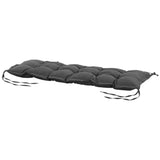 easycomfort easycomfort cuscino per panchina da giardino con laccetti e imbottitura spessa 100x40cm grigio scuro