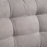 easycomfort easycomfort divano letto 3 posti con chaise longue contenitore in tessuto 217x134x85cm grigio