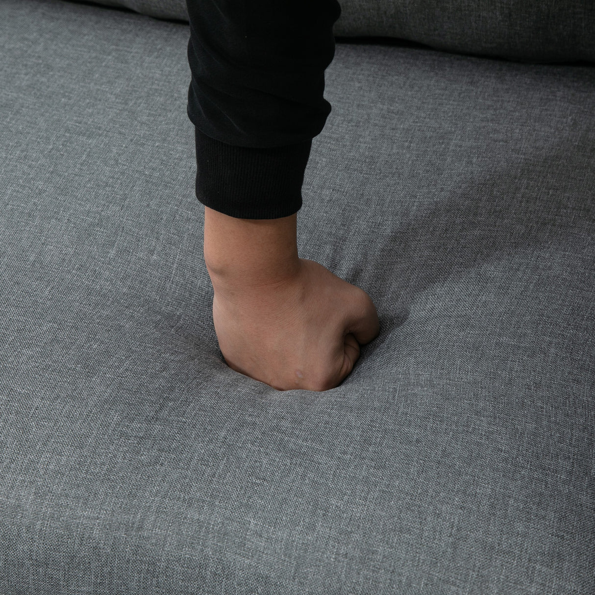 easycomfort easycomfort divano letto 3 posti e penisola con contenitore rivestimento tessuto effetto lino 211 5x146x85cm