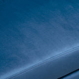 easycomfort easycomfort divano letto angolare 3 posti effetto velluto e chaise longue con contenitore 232x141x85cm blu