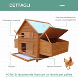easycomfort easycomfort gabbia per galline in legno con tetto impermeabile pollaio prefabbricato da esterno 160x98 5x107cm