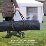 easycomfort easycomfort gazebo pieghevole 3x3 m con altezza regolabile con design pop up e finestre bianco