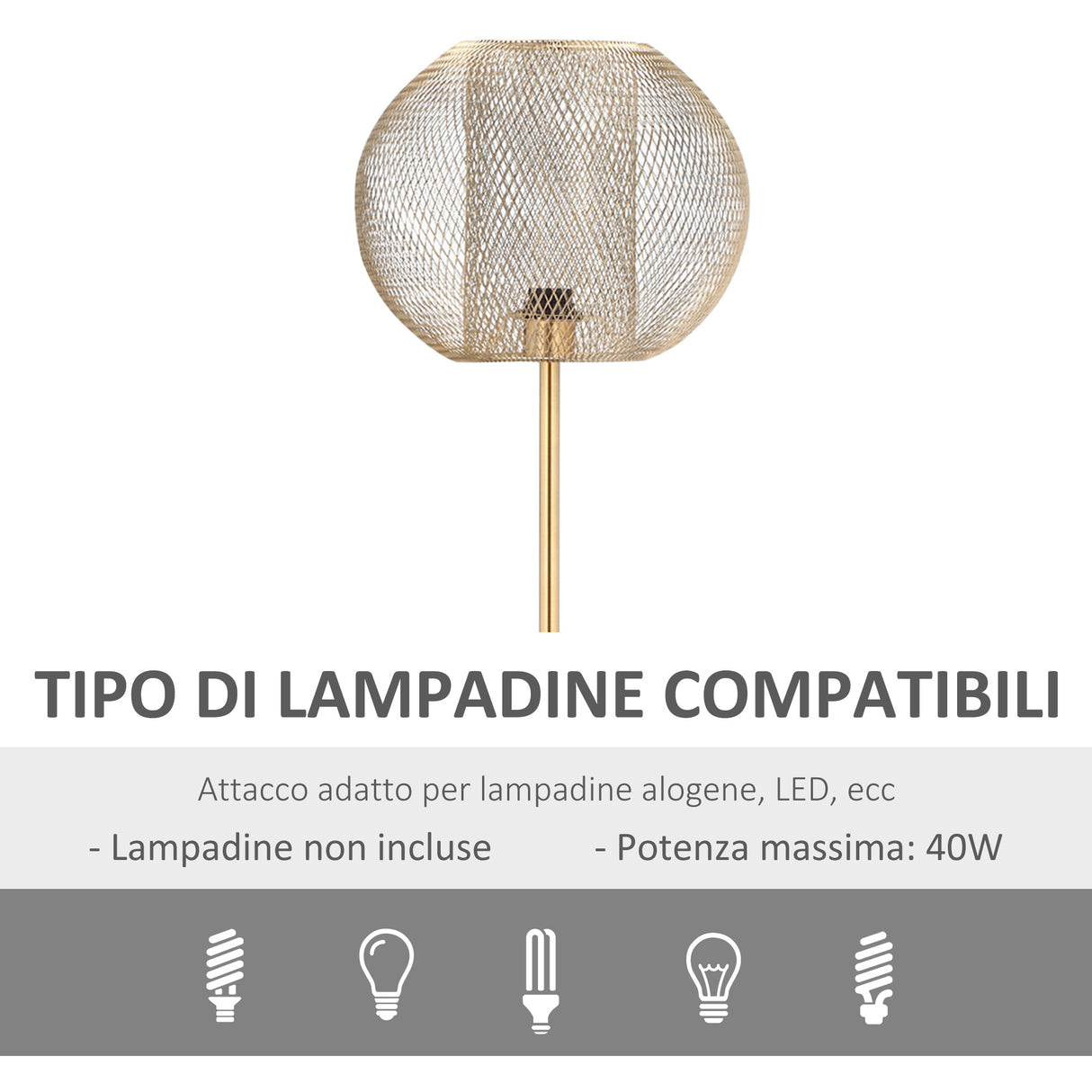 immagine-7-easycomfort-easycomfort-lampada-da-terra-moderna-in-metallo-con-paralume-dal-design-sferico-e27-40w-35x150cm-oro