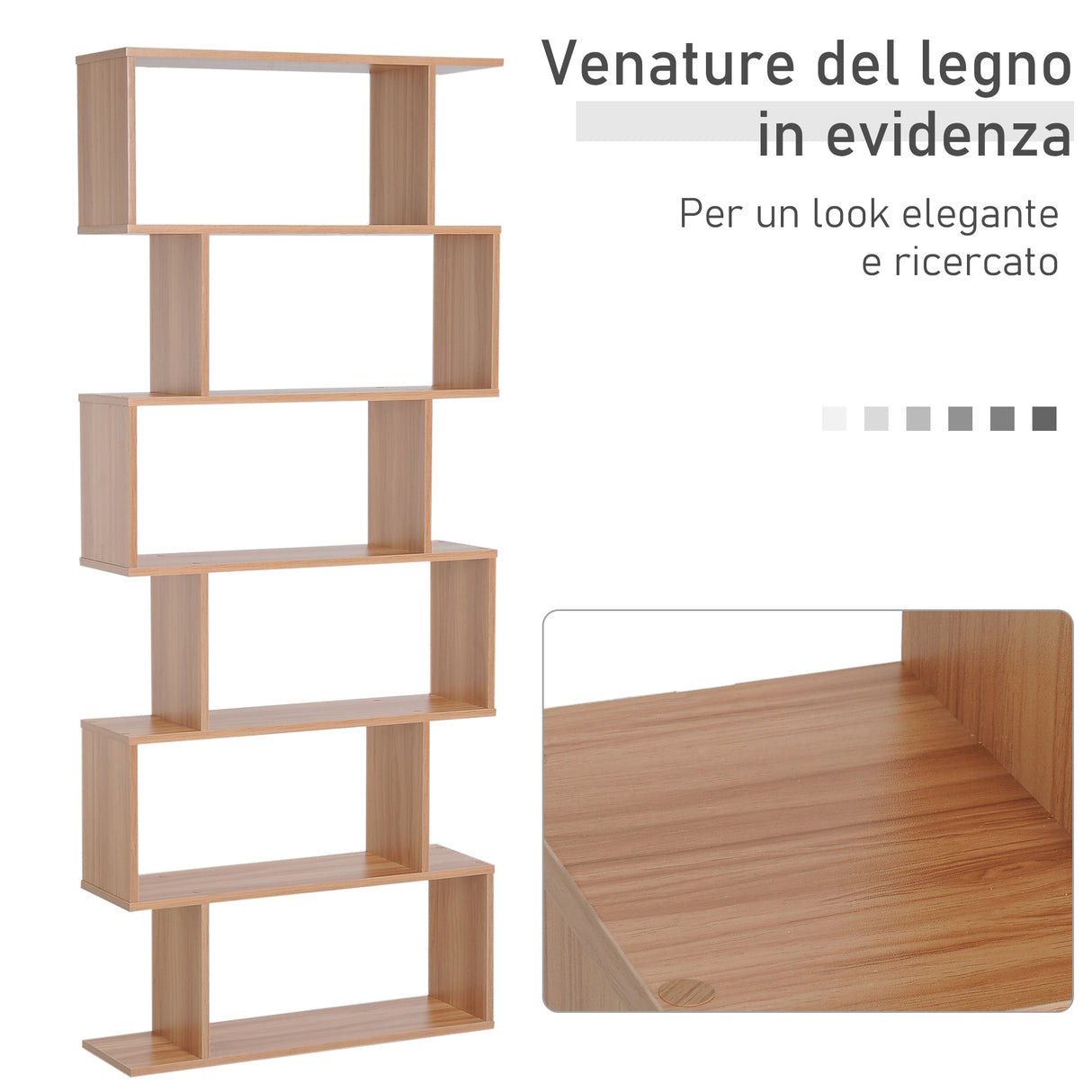 immagine-7-easycomfort-easycomfort-libreria-legno-design-moderno-con-6-ripiani-legno-naturale-80-23-192cm-ean-8054111844147