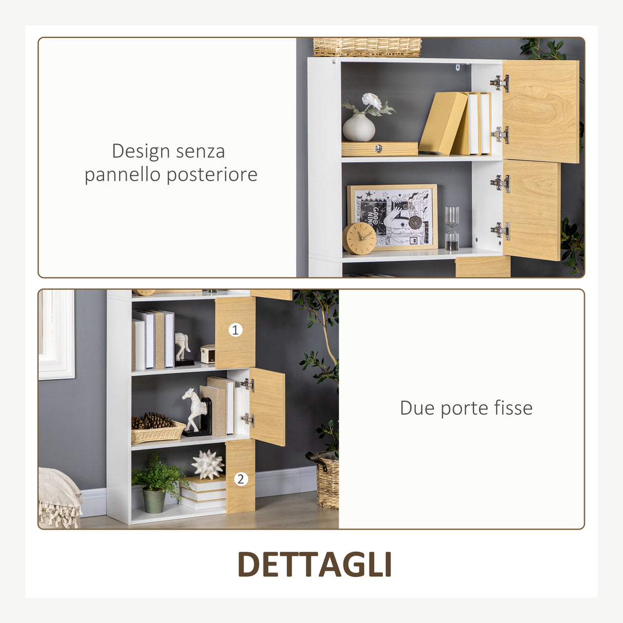 immagine-7-easycomfort-easycomfort-libreria-moderna-con-scaffali-asimmetrici-e-ante-soft-close-63x22x166cm-bianco-e-naturale