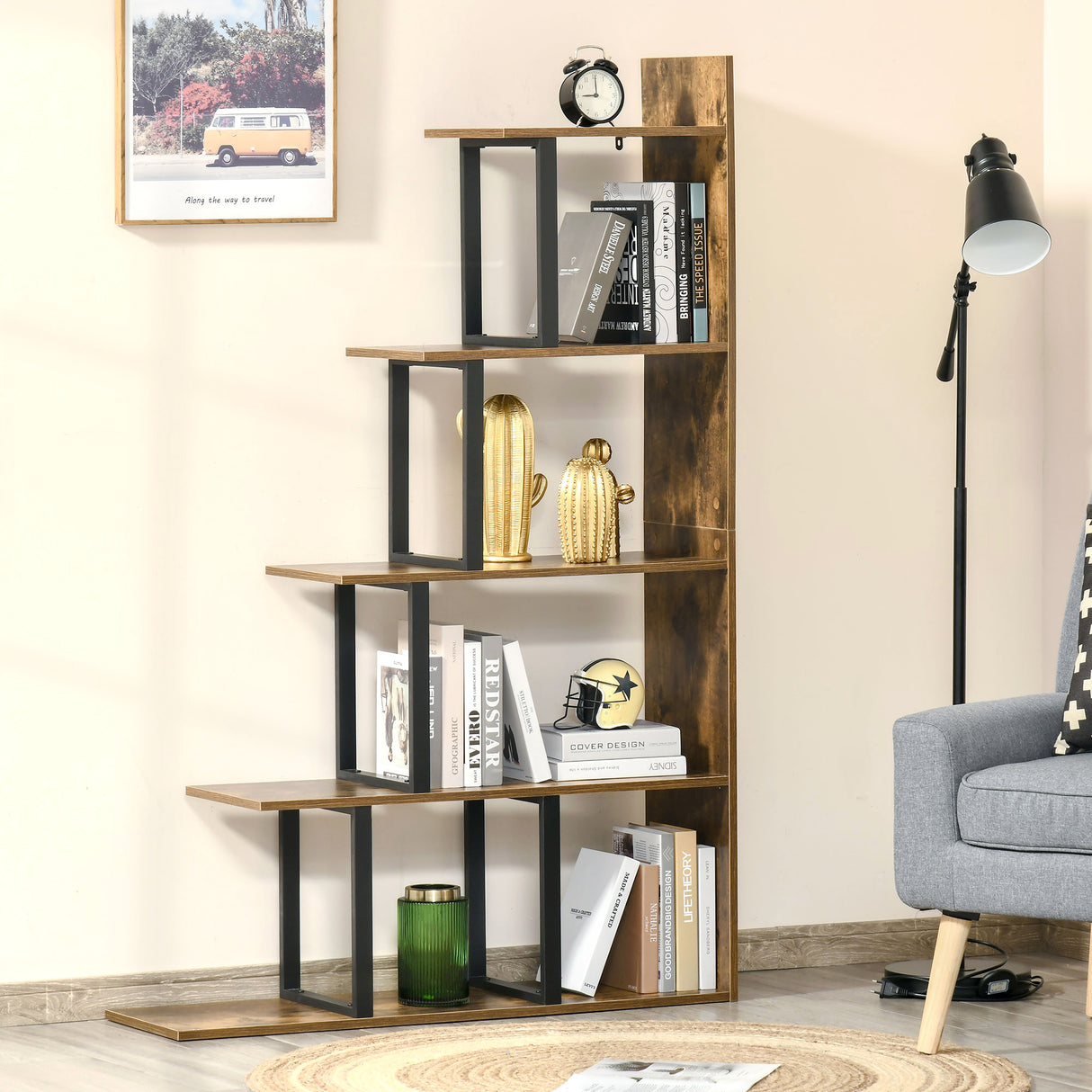 immagine-7-easycomfort-easycomfort-libreria-stile-industriale-5-livelli-102-x-30-x-160-cm-ean-8054111844178