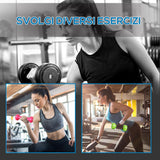 easycomfort easycomfort manubri pesi set manubri palestra da 10kg con valigetta 4 paia di manubri colorati 2x0 5kg 2x1kg 2x1 5kg 2x2kg ean 8054111840958