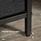 easycomfort easycomfort mobile cassettiera multiuso con 3 cassetti pieghevoli in tessuto arredamento soggiorno e camera 58x29x81 5cm grigio scuro