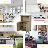 easycomfort easycomfort mobile cucina multiuso con 4 ruote armadietto e ripiano per microonde 60 4x40 3x97cm grigio