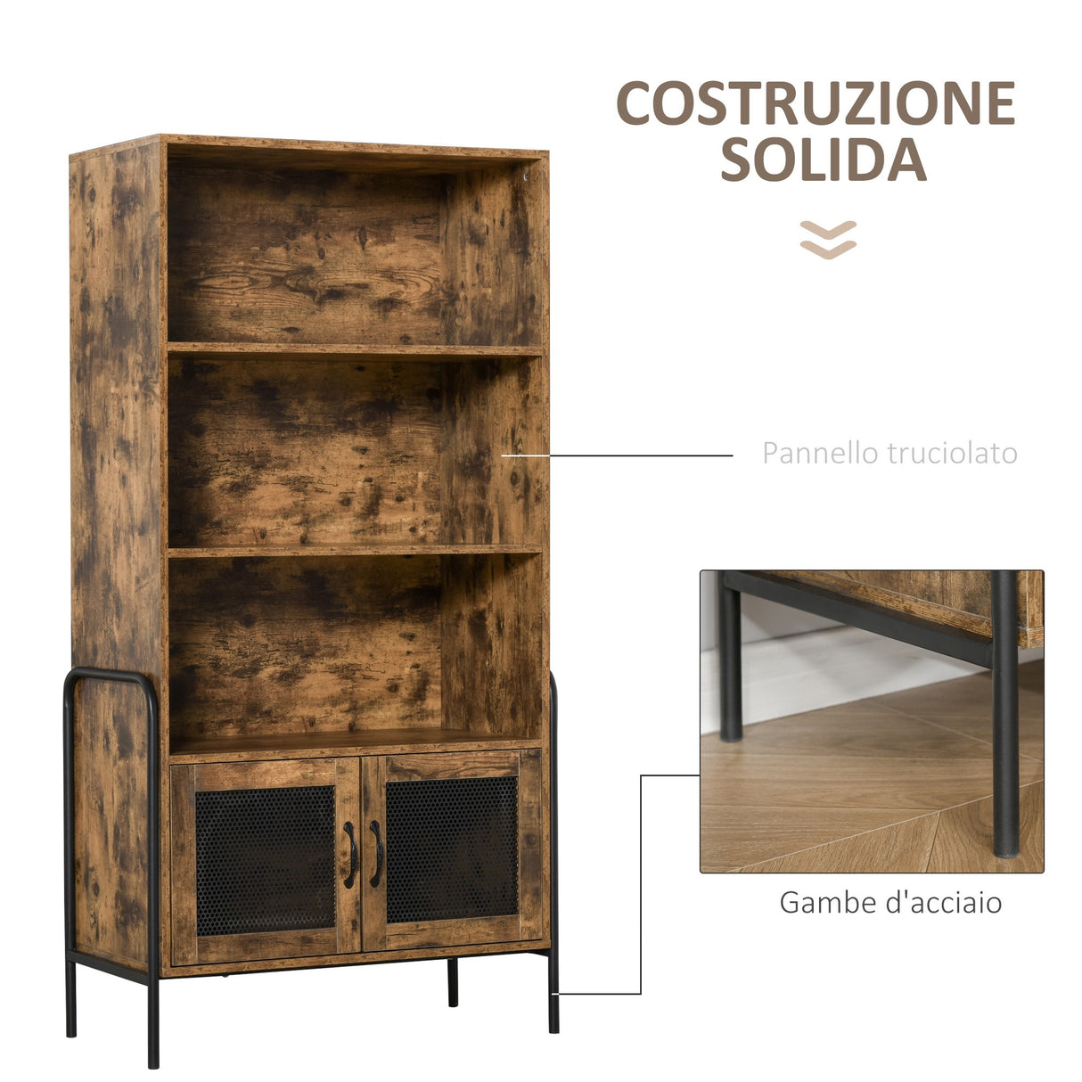 immagine-7-easycomfort-easycomfort-mobile-libreria-design-industriale-con-ripiani-e-armadietto-in-legno-e-metallo-marrone-rustico-e-nero-81x40x160cm