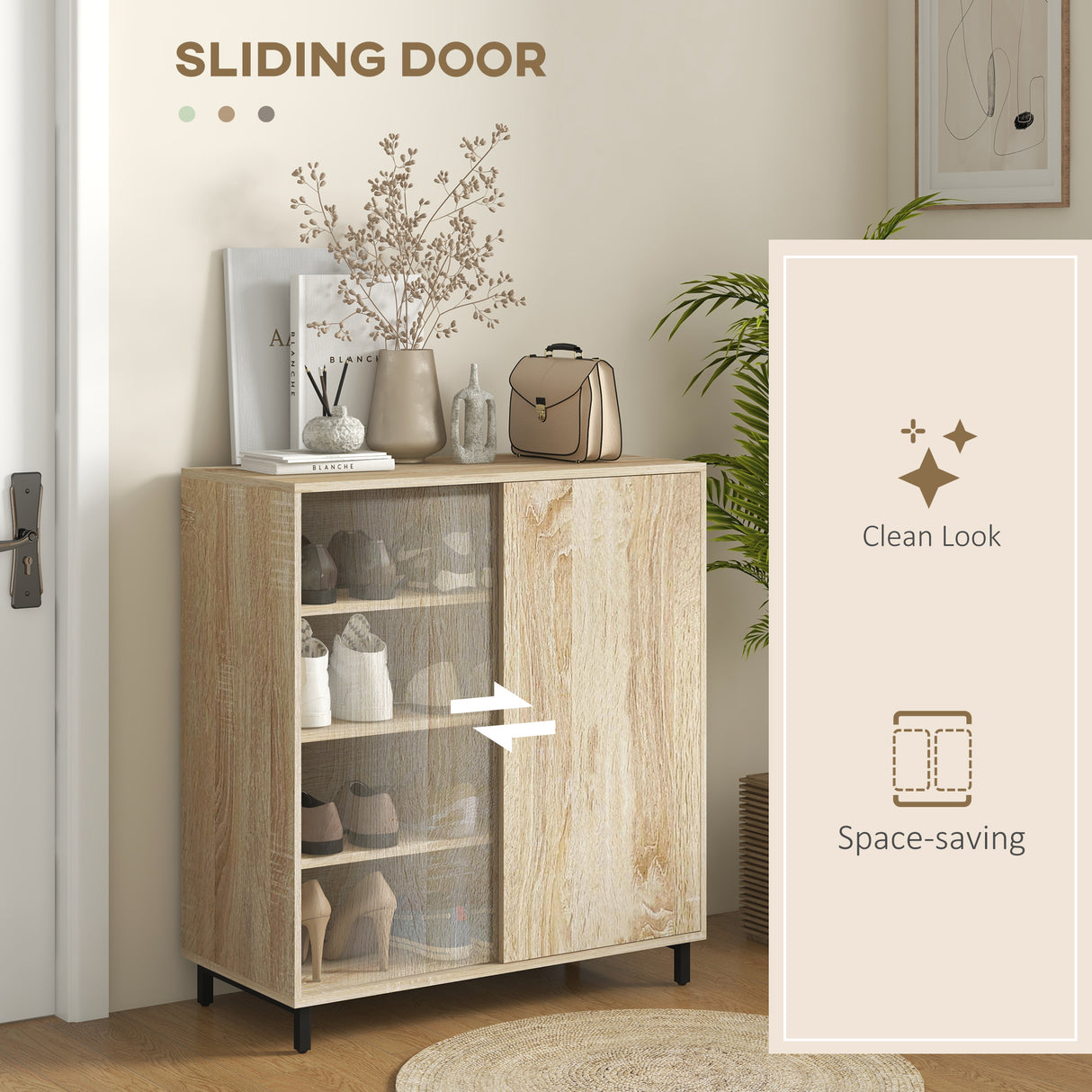 easycomfort easycomfort mobile scarpiera a 4 livelli in truciolato e acciaio con ripiani regolabili max 12 paia 80x40x93 cm