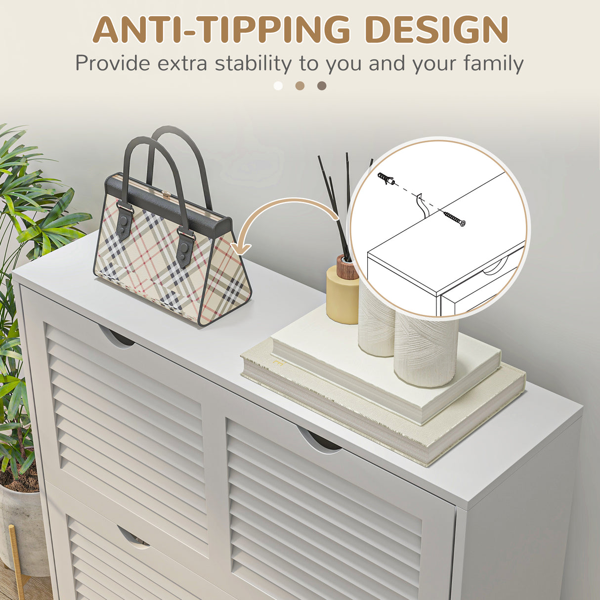 easycomfort easycomfort mobile scarpiera salvaspazio in legno per 16 paia di scarpe con 2 ante a ribalta 81 5x25x83cm bianco