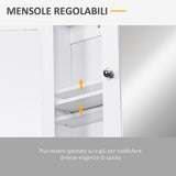 easycomfort easycomfort mobiletto armadietto a muro con specchio da bagno cucina in mdf 56 x 13 x 58cm bianco ean 8054111840576