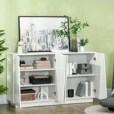 easycomfort easycomfort mobiletto multiuso in truciolato bianco a 5 livelli con ripiano regolabile su 3 livelli 150x40x88 cm