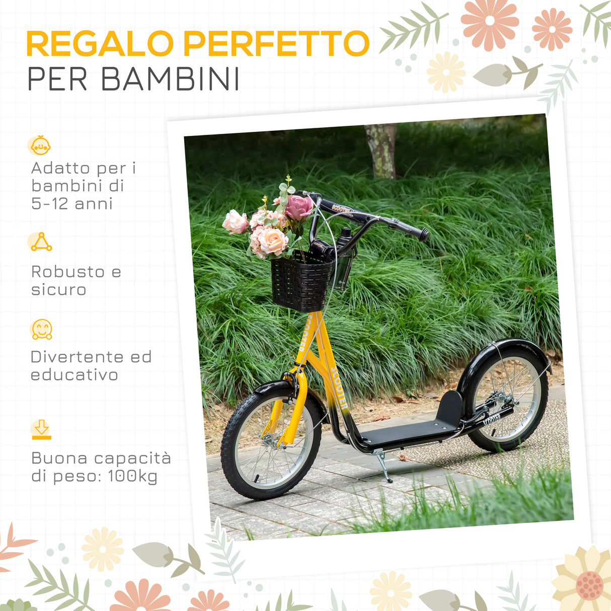 immagine-7-easycomfort-easycomfort-monopattino-per-bambini-con-ruote-grandi-2-freni-e-manubrio-regolabile-cestino-e-porta-borraccia-giallo