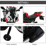 easycomfort easycomfort moto elettrica per bambini 3 8 anni con licenza bmw batteria 12v rotelle e luci 110x47x69 cm