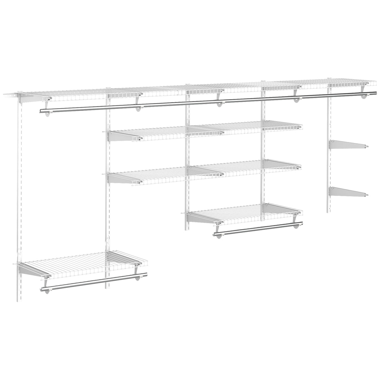 immagine-7-easycomfort-easycomfort-organizer-in-acciaio-montato-a-muro-con-9-ripiani-regolabili-e-5-aste-per-appendere-249-4x38-8x162-cm-bianco